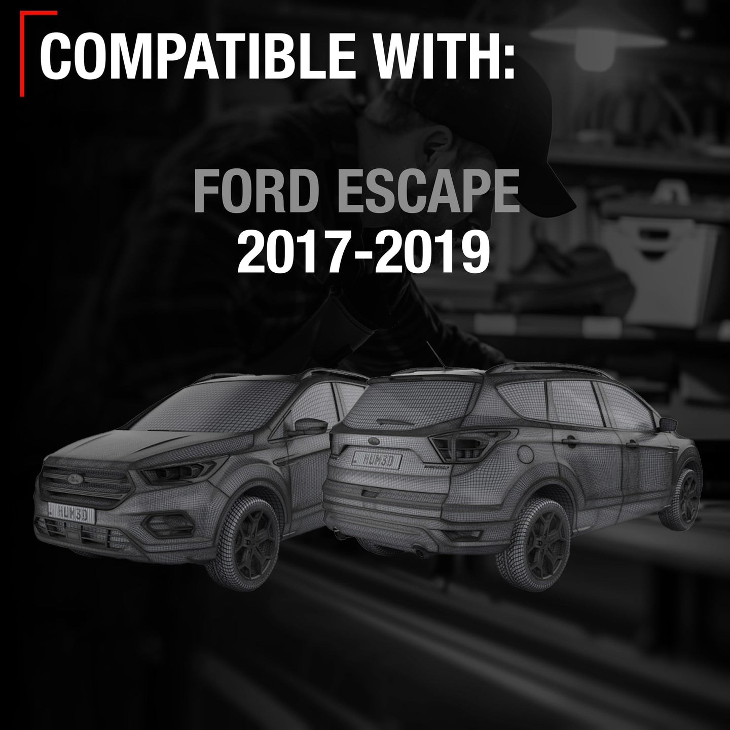 2017-2019 Ford Escape Car Parking Sensors - Front or Rear Bumper Parking Aid Sensor, Backup Reverse Parking Assist Kit
