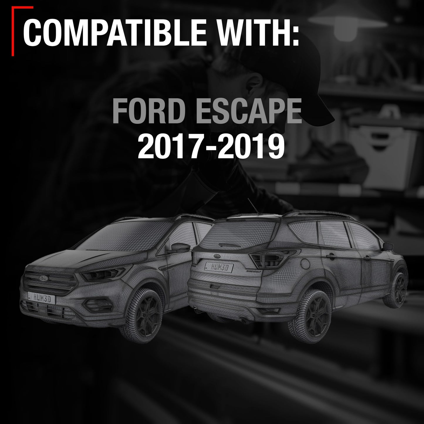 2017-2019 Ford Escape Car Parking Sensors - Front or Rear Bumper Parking Aid Sensor, Backup Reverse Parking Assist Kit