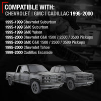 1994-2002 Chevrolet C/K Silverado Suburban Tahoe Blazer GMC Yukon Sierra Cadillac Escalade Exterior Front Passenger Door Handle Upgraded Metal - Textured Black - All-Metal Right Handle