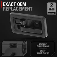 1987-2002 Jeep Wrangler YJ TJ Interior Front/Rear Driver Door Handle Replacement - Textured Black Plastic - Driver Door Handle