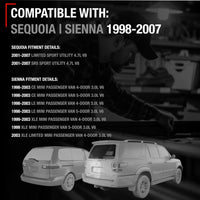 2001-2007 Toyota Sequoia 1998-2003 Sienna Tailgate Handle Assembly Replacement - Smooth Black - Plastic