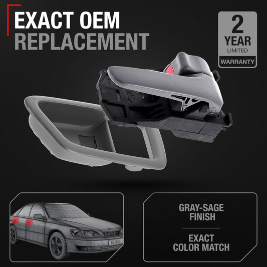 2002-2006 Toyota Camry Interior Front or Rear Passenger Door Handle Replacement - Gray Sage Plastic - Front or Rear Passenger Side Handle