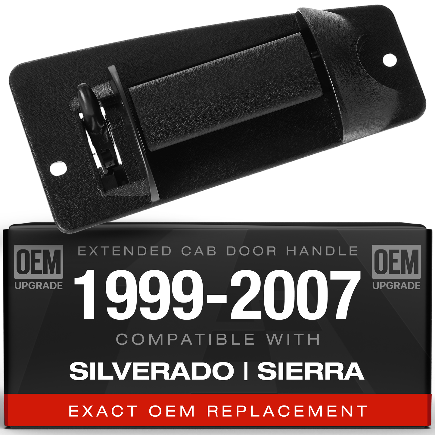 1999-2007 Chevrolet Silverado 1500 2500 3500 GMC Sierra 1500 2500 3500 Extended Cab Rear Passenger Door Handle - Right Side Ext Cab Handle (Plastic)