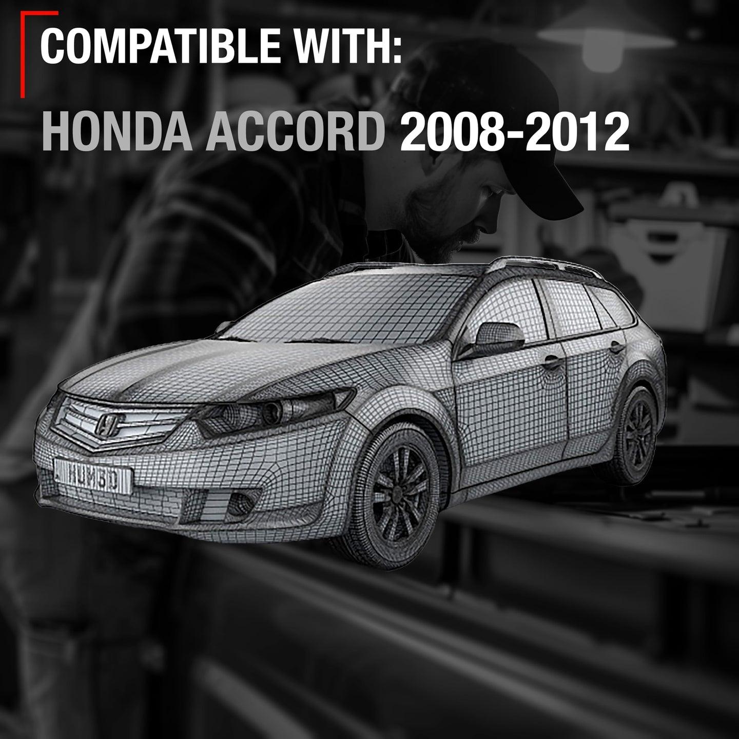 2008-2012 Honda Accord Sun Visor Replacement Left Driver Side - Gray with Mirror - Gray,Driver