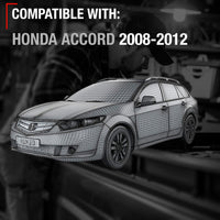 2008-2012 Honda Accord Sun Visor Replacement Left Driver Side - Gray with Mirror - Gray,Driver