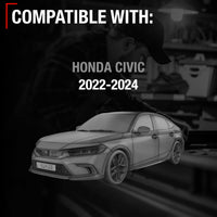 2022-2024 Honda Civic Driver Side Mirror Replacement Powered Manual Fold Flat Glass Smooth Black - Driver Side Mirror