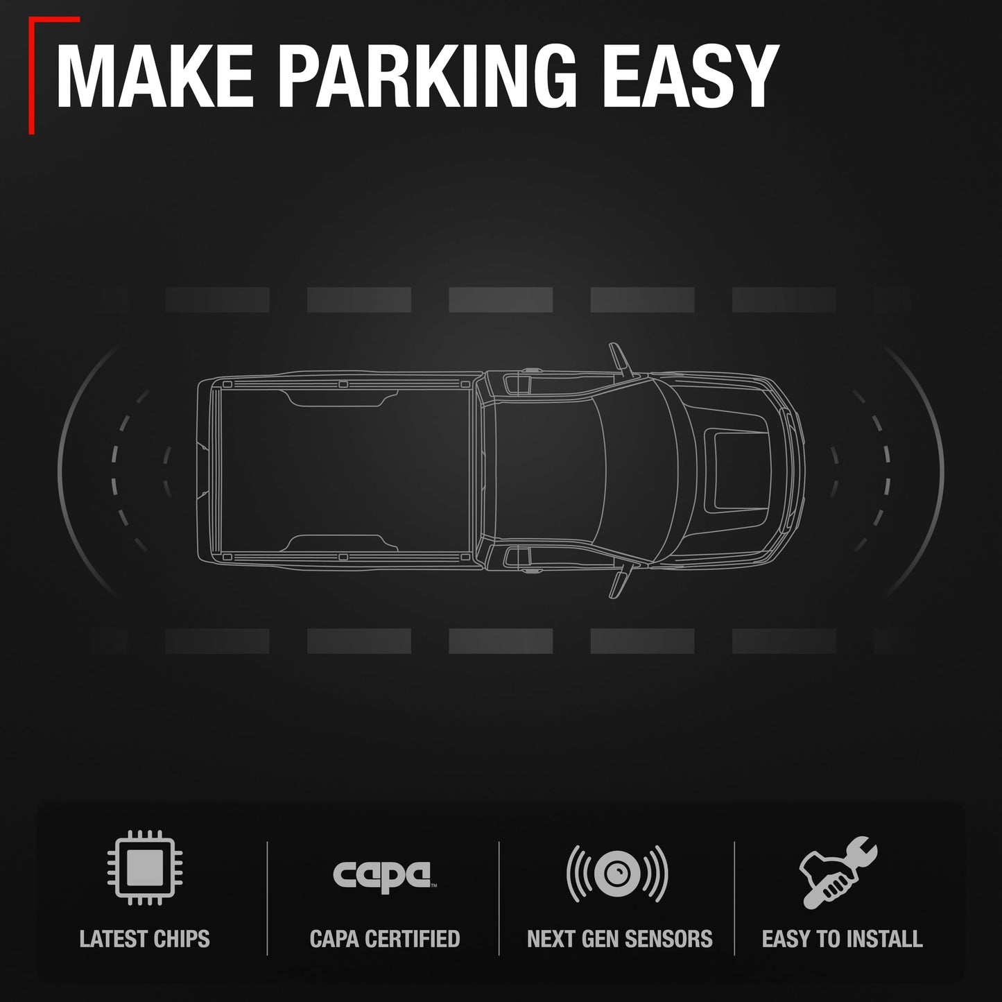 Ford F-150 Super Duty Parking Sensors - Front or Rear, Backup Reverse Assist Sensor Kit
