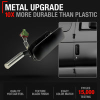 2008-2014 Ford Econoline Passenger Side Front Hinged Door Handle - Upgraded Metal Textured Black - Passenger Hinged Door Handle