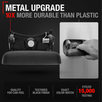 1999-2007 Chevrolet Silverado 1500 2500 3500 GMC Sierra 1500 2500 3500 Tailgate Handle Latch with Improved Bezel Trim and Rod Clips - Upgraded Metal - Metal Handle + Improved Bezel