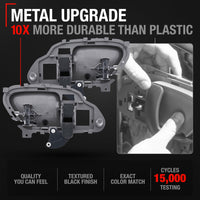 1988-1999 Chevrolet C1500 K1500 GMC C1500 K1500 Interior Front Driver and Passenger Door Handle Upgraded Metal - Textured Gray - Driver & Passenger Sides