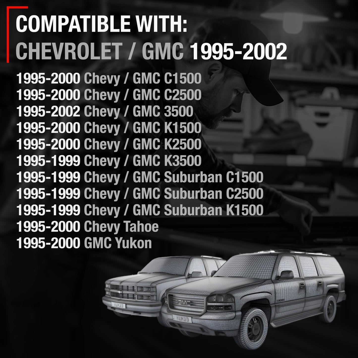 1995-2002 Chevrolet GMC C1500 K1500 C2500 K2500 C3500 K3500 C3500HD C5500 Suburban Interior Driver & Passenger Door Handle Bezel - Gray - Front or Rear, Driver + Passenger Side Bezel