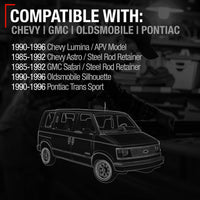 1985-1992 Chevrolet Astro GMC Safari 1990-1996 Pontiac Trans Sport Oldsmobile Silhouette Lumina APV Exterior Front Passenger Door Handle - Metal - Passenger Front Handle