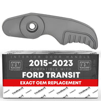 2015-2023 Ford Transit Interior Rear Driver Door Handle and Tailgate Back Door Replacement - Textured Black Plastic - Interior Hinged Tailgate Door