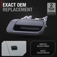 1993-1996 Toyota Camry DX Exterior Rear Passenger Door Handle Replacement - Smooth Black with Keyhole