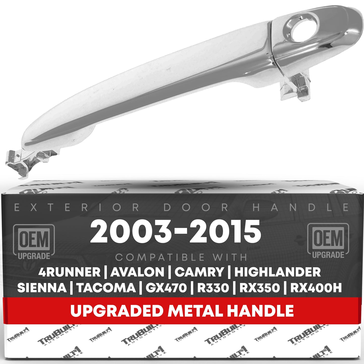 2005-2015 Toyota Tacoma Exterior Front Driver or Passenger Door Handle, All Chrome w/ Keyhole - Front Driver or Passenger Handle