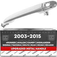 2005-2015 Toyota Tacoma Exterior Front Driver or Passenger Door Handle, All Chrome w/ Keyhole - Front Driver or Passenger Handle