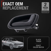 1992-1997 Toyota Corolla 1993-1997 Chevrolet Prizm Interior Front or Rear Passenger Door Handle Replacement - Black Plastic