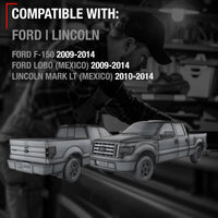 Ford F-150, Ford Lobo, Lincoln Mark LT Exterior Door Handle Upgraded Metal, Front/Rear Right - Textured Black - Front or Rear Passenger Side Handle