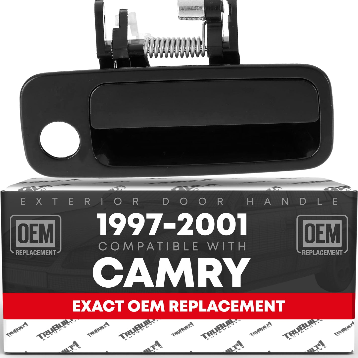 Toyota Camry Exterior Front Passenger Door Handle - Smooth Black - Plastic - Front Passenger Door Handle