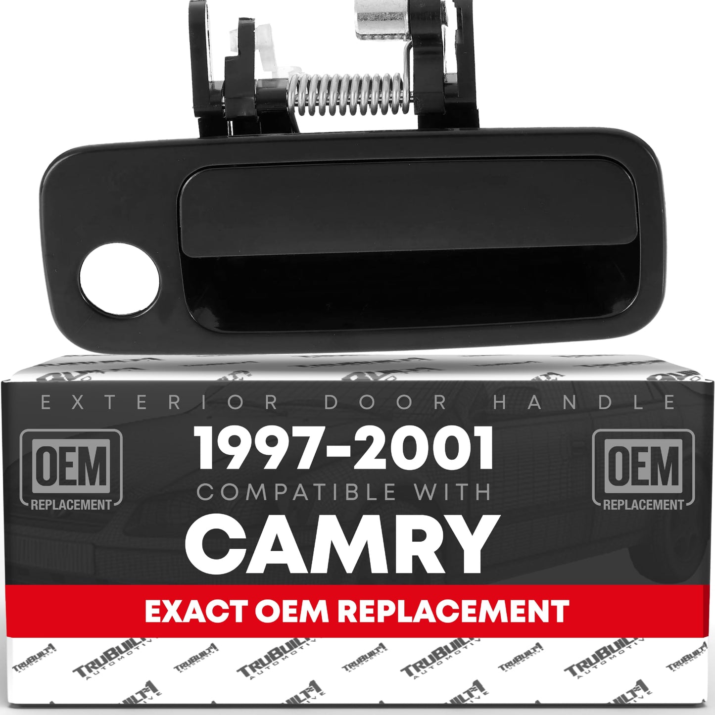 Toyota Camry Exterior Front Passenger Door Handle - Smooth Black - Plastic - Front Passenger Door Handle
