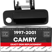 Toyota Camry Exterior Front Passenger Door Handle - Smooth Black - Plastic - Front Passenger Door Handle